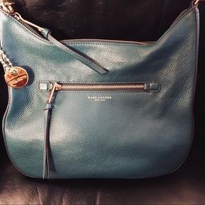 MARC JACOBS Emerald Green Leather Shoulder Bag